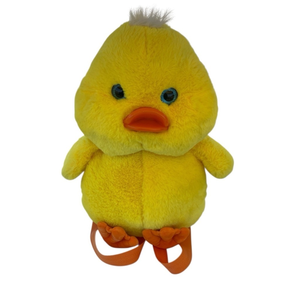 Adventure Planet Large Yellow Plush Stiffed Animal Duck Baby Chick Backpack